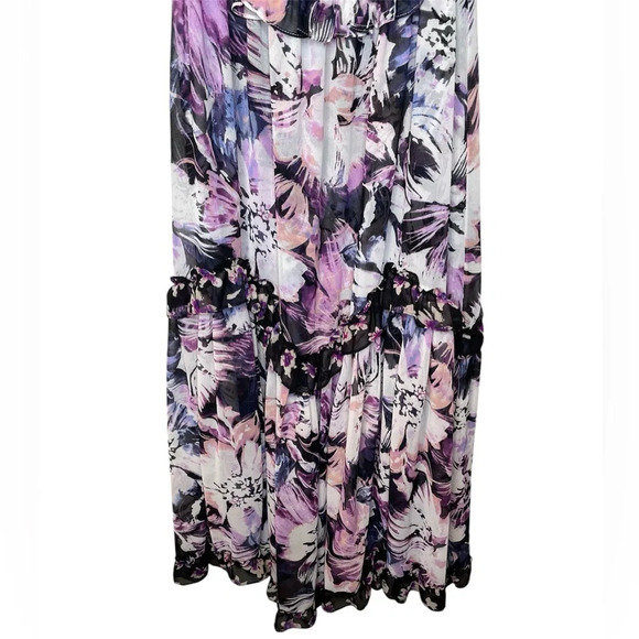 Misa Los Angeles Nati Midi Dress In Purple Floral Size Small Retail $395 - Picture 5 of 10